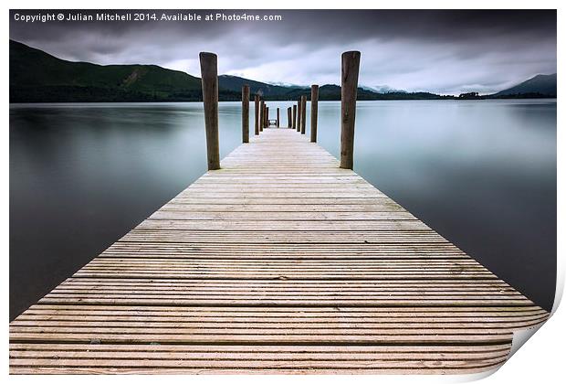 Derwent Water Jetty Print by Julian Mitchell