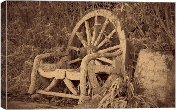 Vintage Bench Canvas Print by Rod Ohlsson
