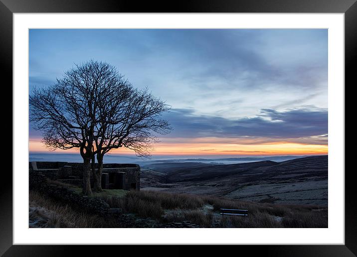Misty Sunrise from Top Withens Framed Mounted Print by Dan Ward