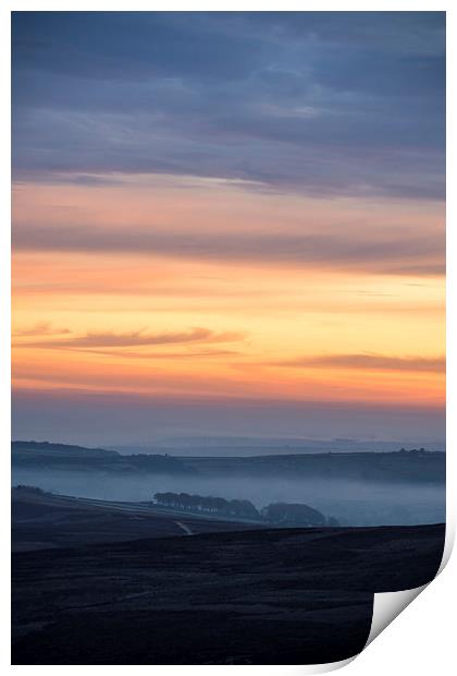 Misty Morning Sunrise Print by Dan Ward