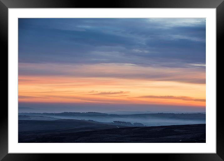 Misty Morning Sunrise Framed Mounted Print by Dan Ward