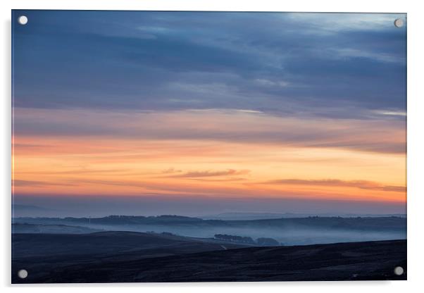 Misty Morning Sunrise Acrylic by Dan Ward