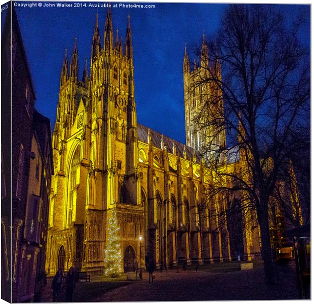 Canterbury Cathedral Canvas Print by John B Walker LRPS