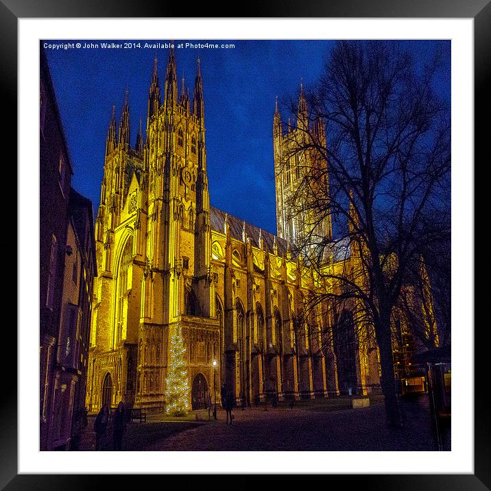 Canterbury Cathedral Framed Mounted Print by John B Walker LRPS