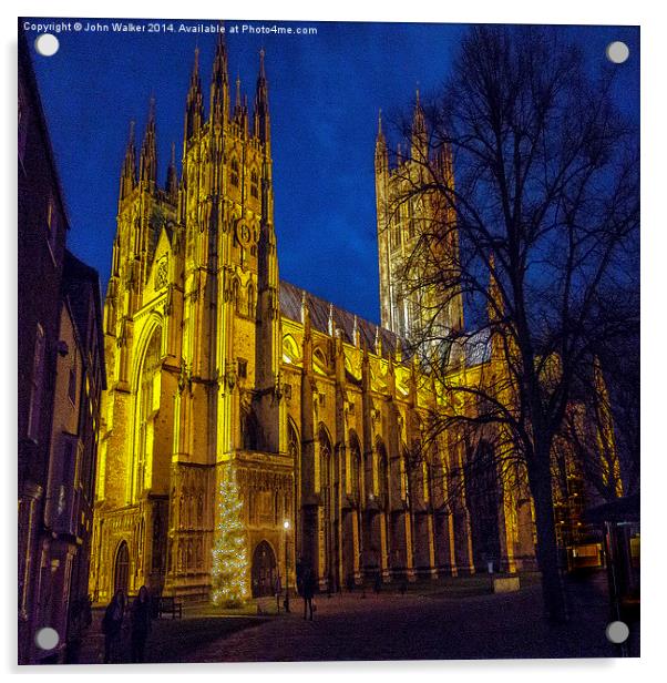Canterbury Cathedral Acrylic by John B Walker LRPS