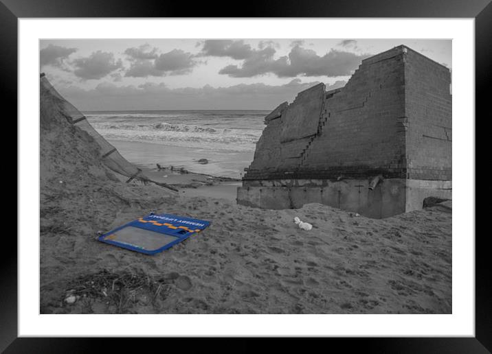 Hemsby Beach Old Lifeboat Shed Framed Mounted Print by James Taylor