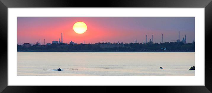 Venetian Lagoon at Sunset Framed Mounted Print by Tom Gomez