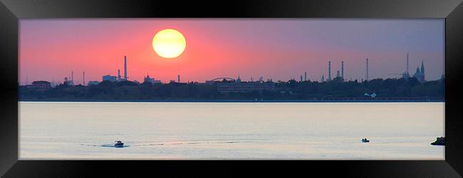 Venetian Lagoon at Sunset Framed Print by Tom Gomez