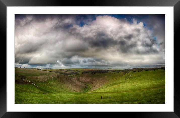Devils Dyke Framed Mounted Print by Phil Clements