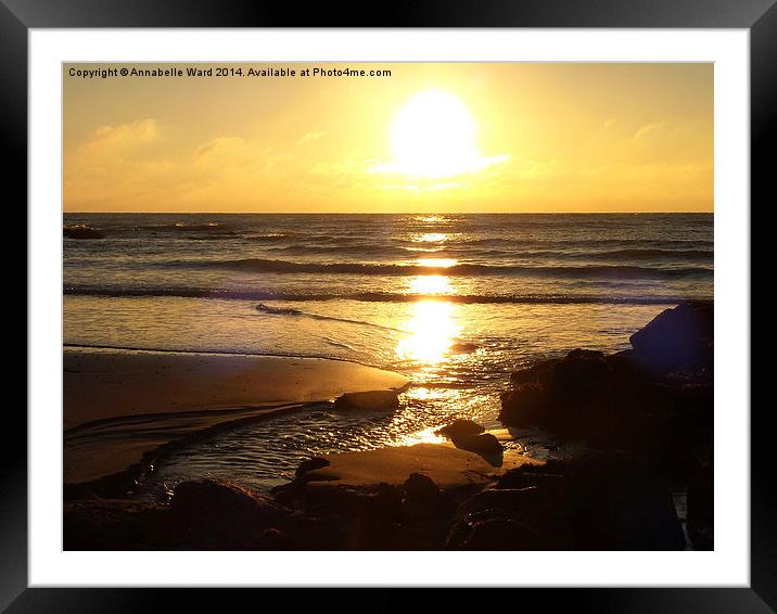 Gold Sunrise Framed Mounted Print by Annabelle Ward