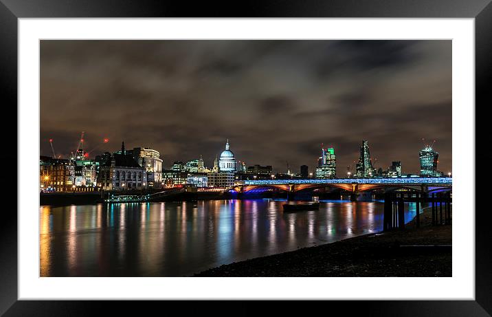 St Pauls nightscape Framed Mounted Print by Carmen Clark