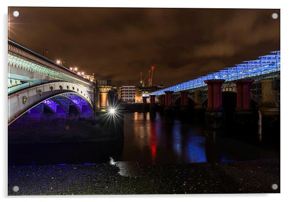 Blackfriars bridge Acrylic by Carmen Clark