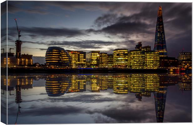 The Shard reflected Canvas Print by Oxon Images