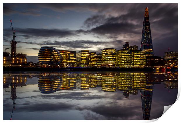 The Shard reflected Print by Oxon Images