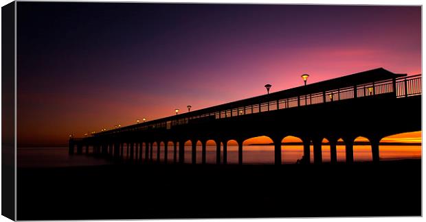 Tranquil Boscombe Pier Sunset Canvas Print by Daniel Rose