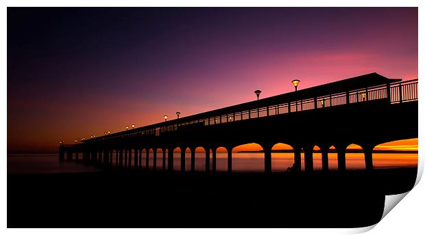 Tranquil Boscombe Pier Sunset Print by Daniel Rose