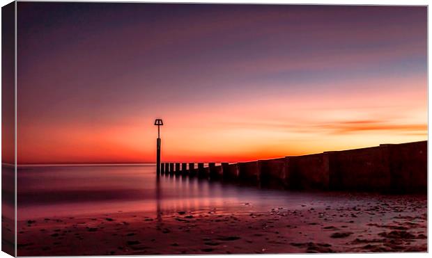 Tranquil Boscombe Sunset Canvas Print by Daniel Rose
