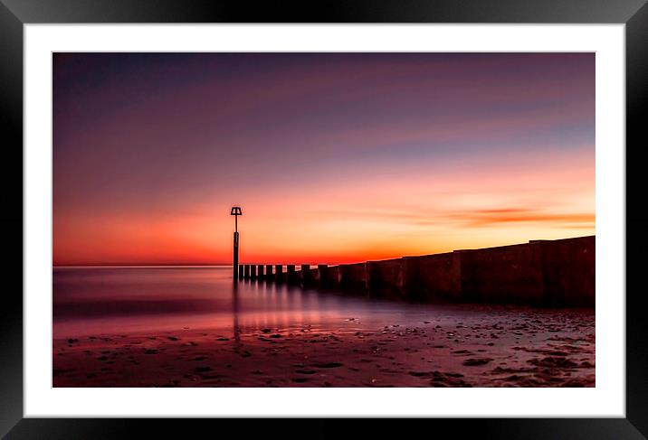 Tranquil Boscombe Sunset Framed Mounted Print by Daniel Rose