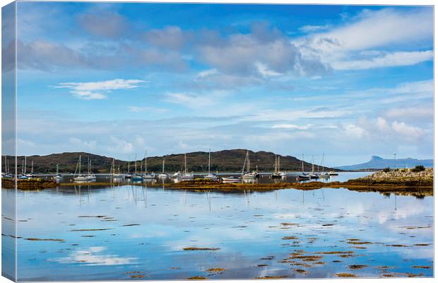 Seascape, Arisaig marina, Locharbar, Scotland Canvas Print by Hugh McKean