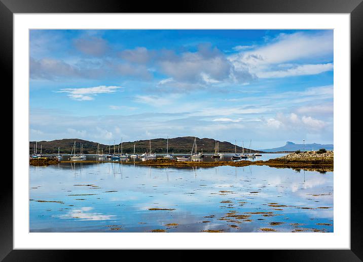 Seascape, Arisaig marina, Locharbar, Scotland Framed Mounted Print by Hugh McKean