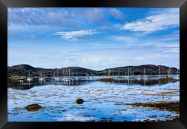 Seascape, Arisaig marina, Locharbar, Scotland Framed Print by Hugh McKean