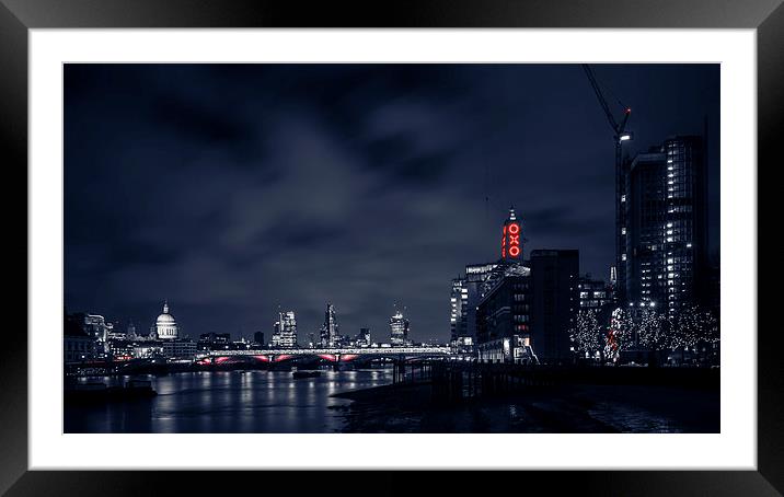 OXO, Blackfriars and St Pauls Framed Mounted Print by Carmen Clark