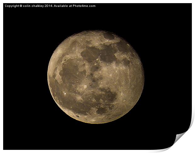 Moon Print by colin chalkley