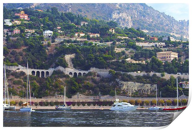 View from Villefranche Bay Print by Tom Gomez