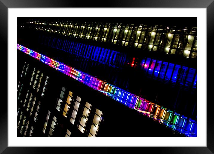 Neon Trails Framed Mounted Print by Robert Coffey