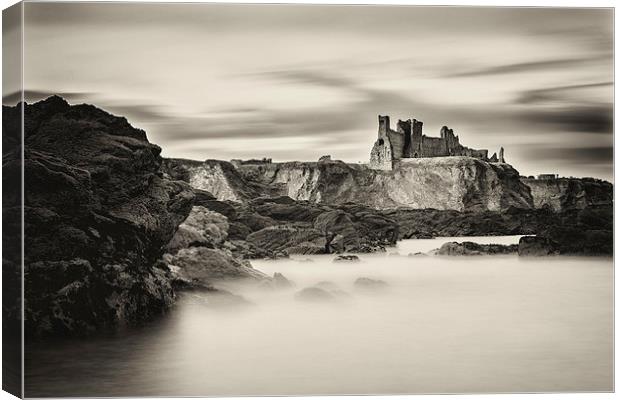 Moody Tantallon Castle Canvas Print by Kevin Ainslie