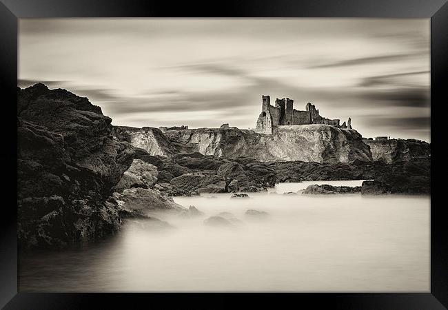 Moody Tantallon Castle Framed Print by Kevin Ainslie