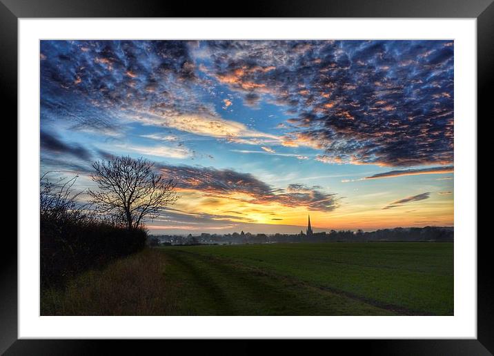 Sunset over Snettisham Framed Mounted Print by Gary Pearson