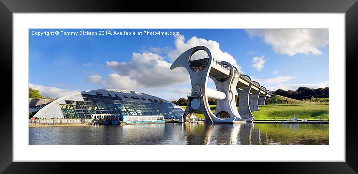 Falkirk Wheel Panorama Framed Mounted Print by Tommy Dickson