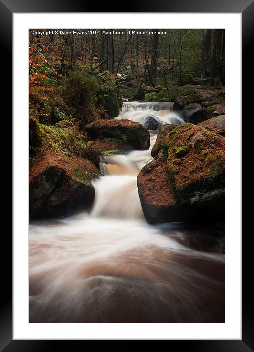 Wyming Brook Framed Mounted Print by Dave Evans