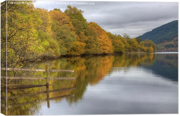 Tranquil Reflections of Loch Doine Canvas Print by Tommy Dickson