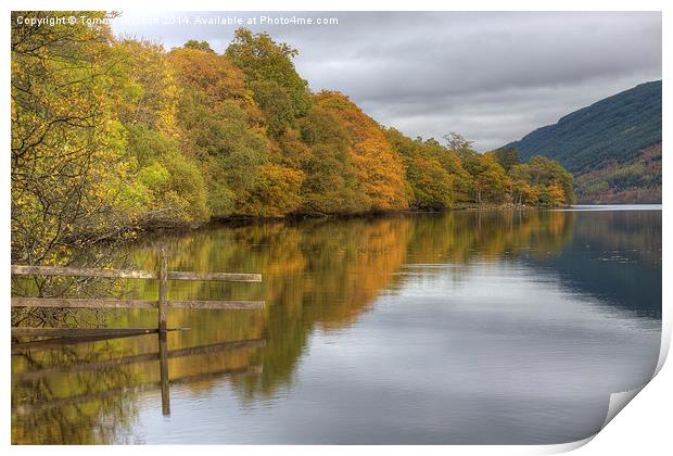 Tranquil Reflections of Loch Doine Print by Tommy Dickson