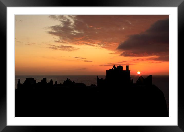 Majestic Sunrise at Dunnottar Castle Framed Mounted Print by Tommy Dickson