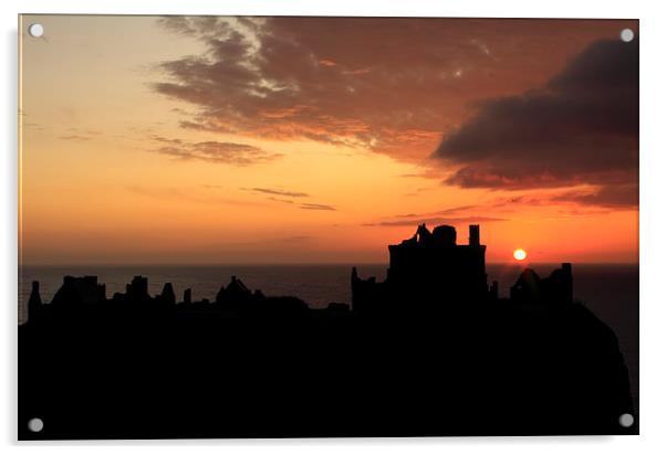 Majestic Sunrise at Dunnottar Castle Acrylic by Tommy Dickson