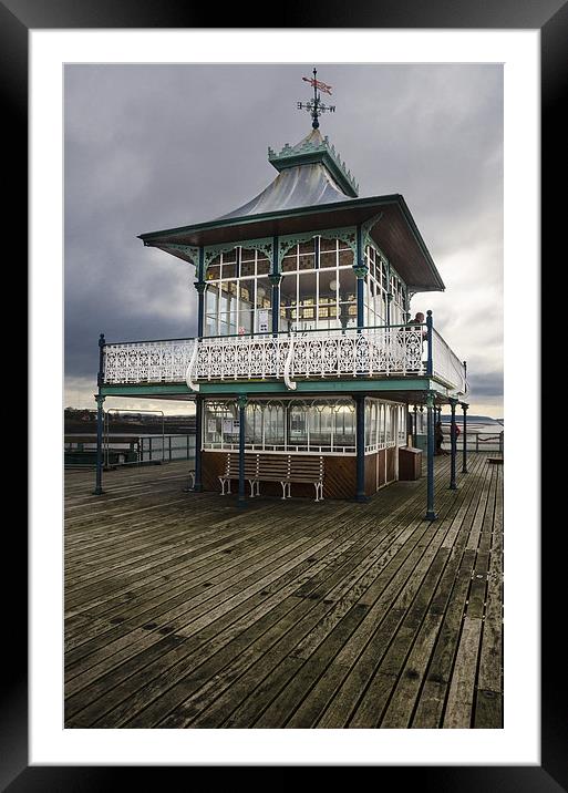 Clevedon Vintage Pier Framed Mounted Print by Dan Fisher