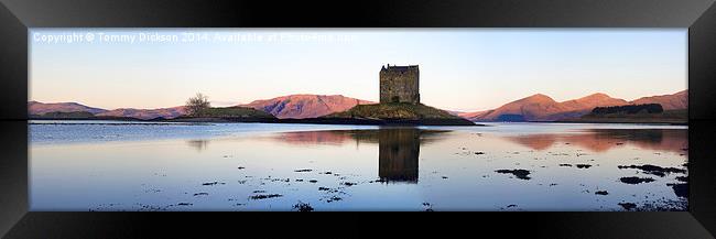 Castle Stalker Panoramic Framed Print by Tommy Dickson