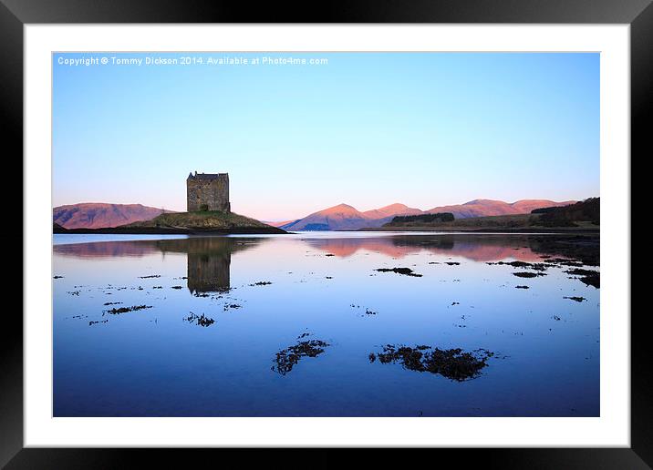 Castle Stalker, Scotland. Framed Mounted Print by Tommy Dickson