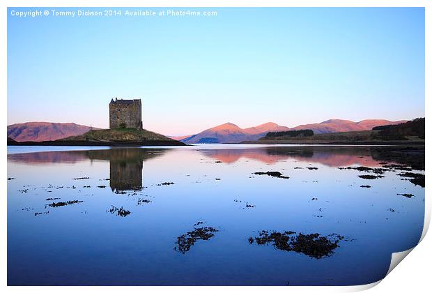 Castle Stalker, Scotland. Print by Tommy Dickson