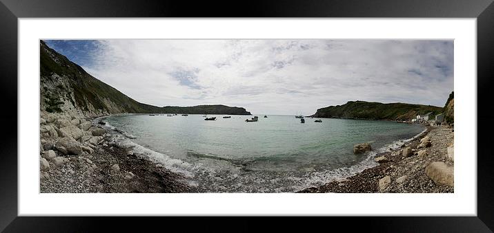 Lulworth Cove Panorama Framed Mounted Print by Tony Bates