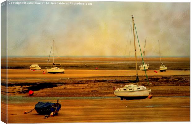 Boats, Wells-Next-The-Sea Canvas Print by Julie Coe