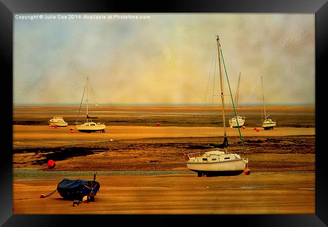 Boats, Wells-Next-The-Sea Framed Print by Julie Coe