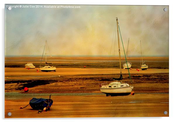 Boats, Wells-Next-The-Sea Acrylic by Julie Coe
