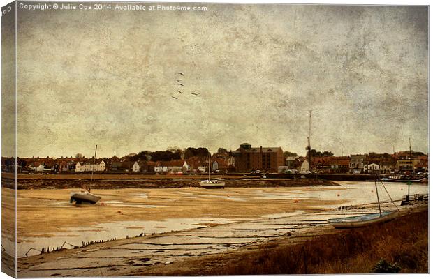 Wells Harbour, Norfolk Canvas Print by Julie Coe