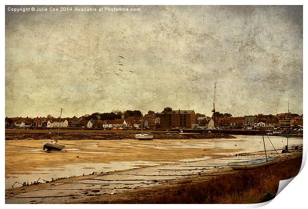 Wells Harbour, Norfolk Print by Julie Coe