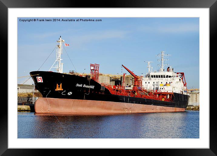 Chemical carrier, Stolt Razorbill Framed Mounted Print by Frank Irwin