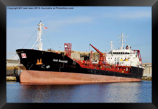 Chemical carrier, Stolt Razorbill Framed Print by Frank Irwin